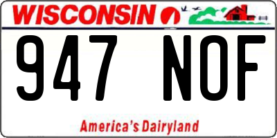 WI license plate 947NOF
