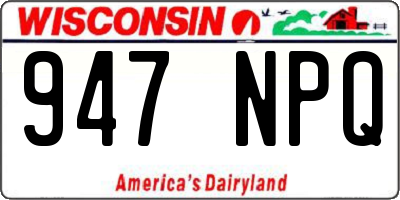 WI license plate 947NPQ