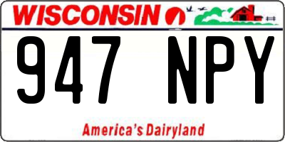 WI license plate 947NPY