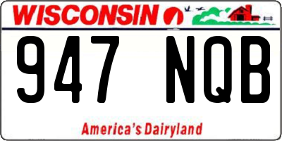 WI license plate 947NQB