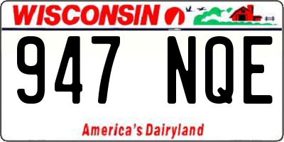 WI license plate 947NQE
