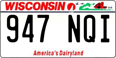 WI license plate 947NQI