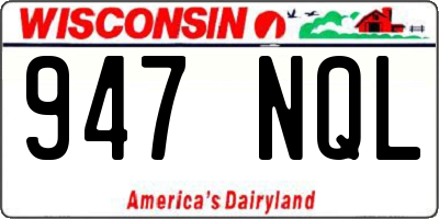 WI license plate 947NQL