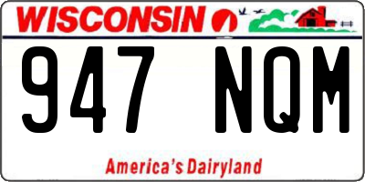 WI license plate 947NQM