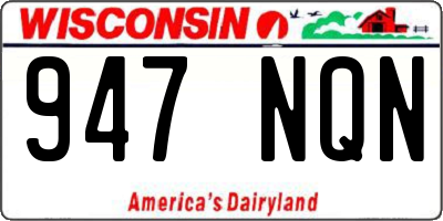WI license plate 947NQN