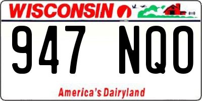 WI license plate 947NQO
