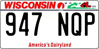 WI license plate 947NQP