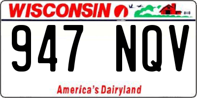 WI license plate 947NQV