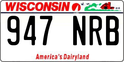 WI license plate 947NRB