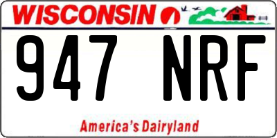 WI license plate 947NRF