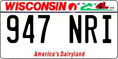 WI license plate 947NRI