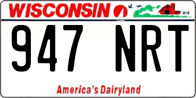 WI license plate 947NRT