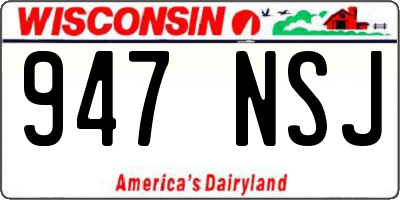 WI license plate 947NSJ