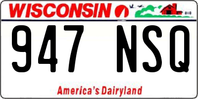 WI license plate 947NSQ