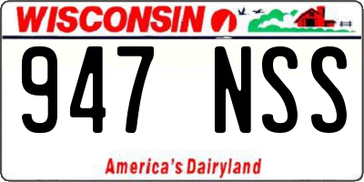 WI license plate 947NSS