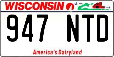 WI license plate 947NTD