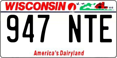 WI license plate 947NTE
