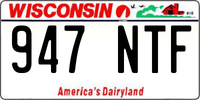 WI license plate 947NTF