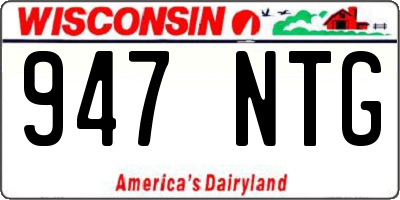 WI license plate 947NTG