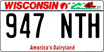 WI license plate 947NTH