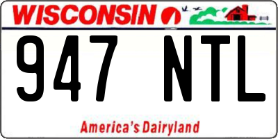 WI license plate 947NTL