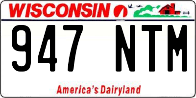 WI license plate 947NTM