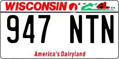 WI license plate 947NTN