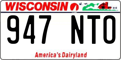 WI license plate 947NTO