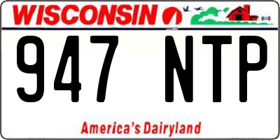 WI license plate 947NTP