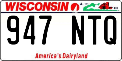 WI license plate 947NTQ