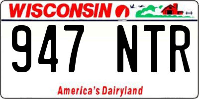 WI license plate 947NTR