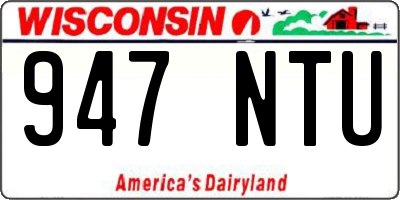 WI license plate 947NTU