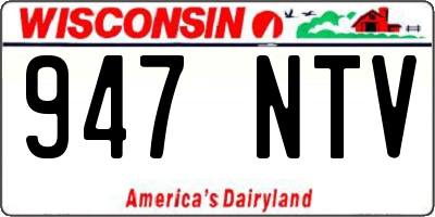 WI license plate 947NTV