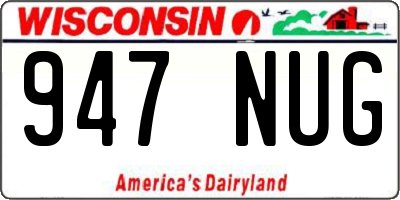WI license plate 947NUG