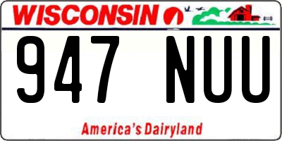 WI license plate 947NUU
