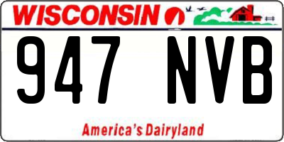 WI license plate 947NVB