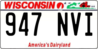 WI license plate 947NVI