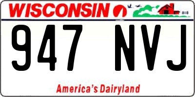 WI license plate 947NVJ