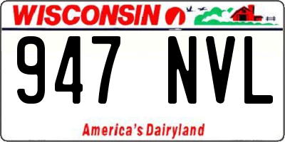 WI license plate 947NVL