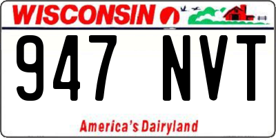 WI license plate 947NVT
