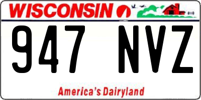 WI license plate 947NVZ