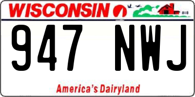 WI license plate 947NWJ