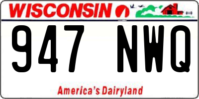WI license plate 947NWQ