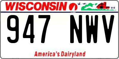 WI license plate 947NWV