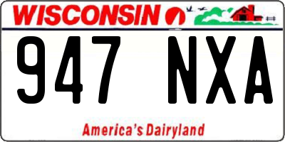 WI license plate 947NXA