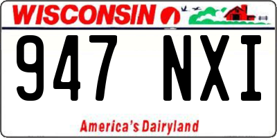 WI license plate 947NXI
