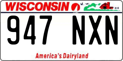 WI license plate 947NXN
