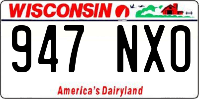 WI license plate 947NXO