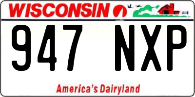 WI license plate 947NXP