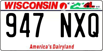 WI license plate 947NXQ